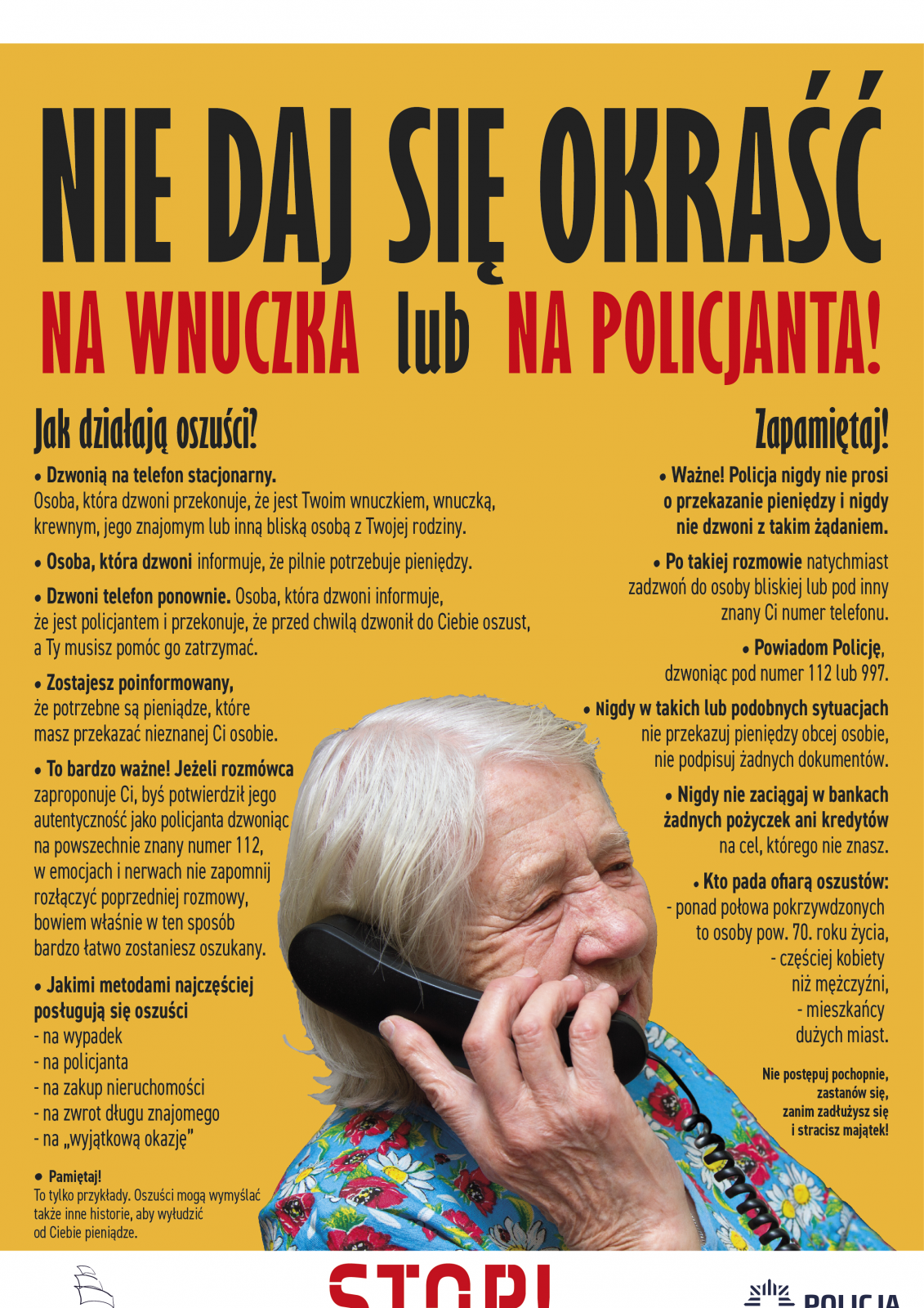 Nie daj się okraść na wnuczka lub policjanta